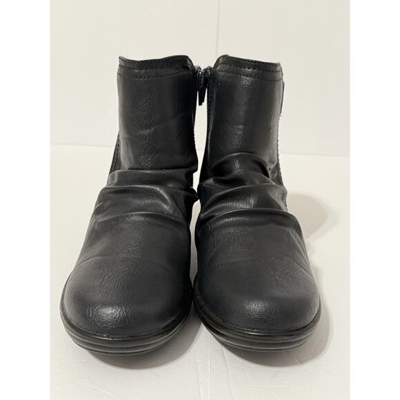 Women's Easy Street Navy Blue/Snake Draft Ankle Boots, Size 6 WW - Picture 5 of 10